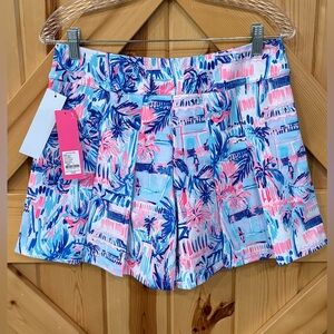 NWT Lilly Pulitzer Frazer Short UPC 50+ in Ravello Blue Perfect Match, Sz 6